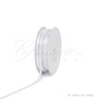 1/8" Satin With Silver Edge Ribbon - 50 Yards (White)