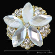 1" Bejeweled Daisy Rhinestone Accessories-10 Yds (Gold)