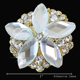 1" Bejeweled Daisy Rhinestone Accessories-10 Yds (Gold)