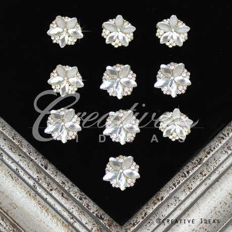 1" Bejeweled Daisy Rhinestone Accessories-10 Yds (Gold)