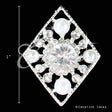 1" Diamond Frame Rhinestone Accessories-10 Pcs (Silver)