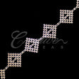 1" Diamond Shape Bedazzle Trim-4.5 Meters (Silver)