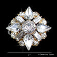 1" Gems Burst Rhinestone Accessories-10 Pcs (Gold)