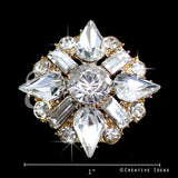 1" Gems Burst Rhinestone Accessories-10 Pcs (Gold)