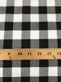 Black Gingham Checkered Poly Cotton Fabric - Black Gingham, 58/59" Width