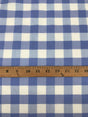 1" Coppen Blue Gingham Checkered Poly Cotton Fabric - Blue Gingham Checkered, 58/59" Width (1 Yard)