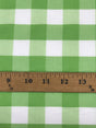 Lime Gingham Checkered Poly Cotton Fabric - Lime Gingham Checkered, 58/59" Width