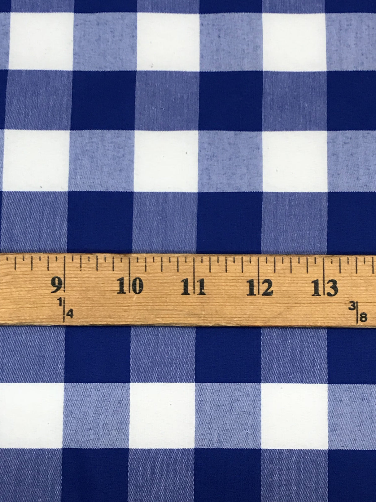 Royal Blue Gingham Checkered Poly Cotton Fabric - Gingham Checkered, 58/59" Width