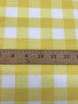 Yellow Gingham Checkered Poly Cotton Fabric - Yellow Gingham Checkered, 58/59" Width