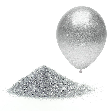 Balloon Glitter Metallic Silver