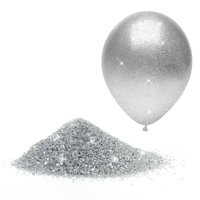 Balloon Glitter Metallic Silver