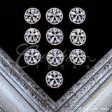 1.1" Daisy Flower Rim Rhinestone Accessories-10 Pcs (Gold)