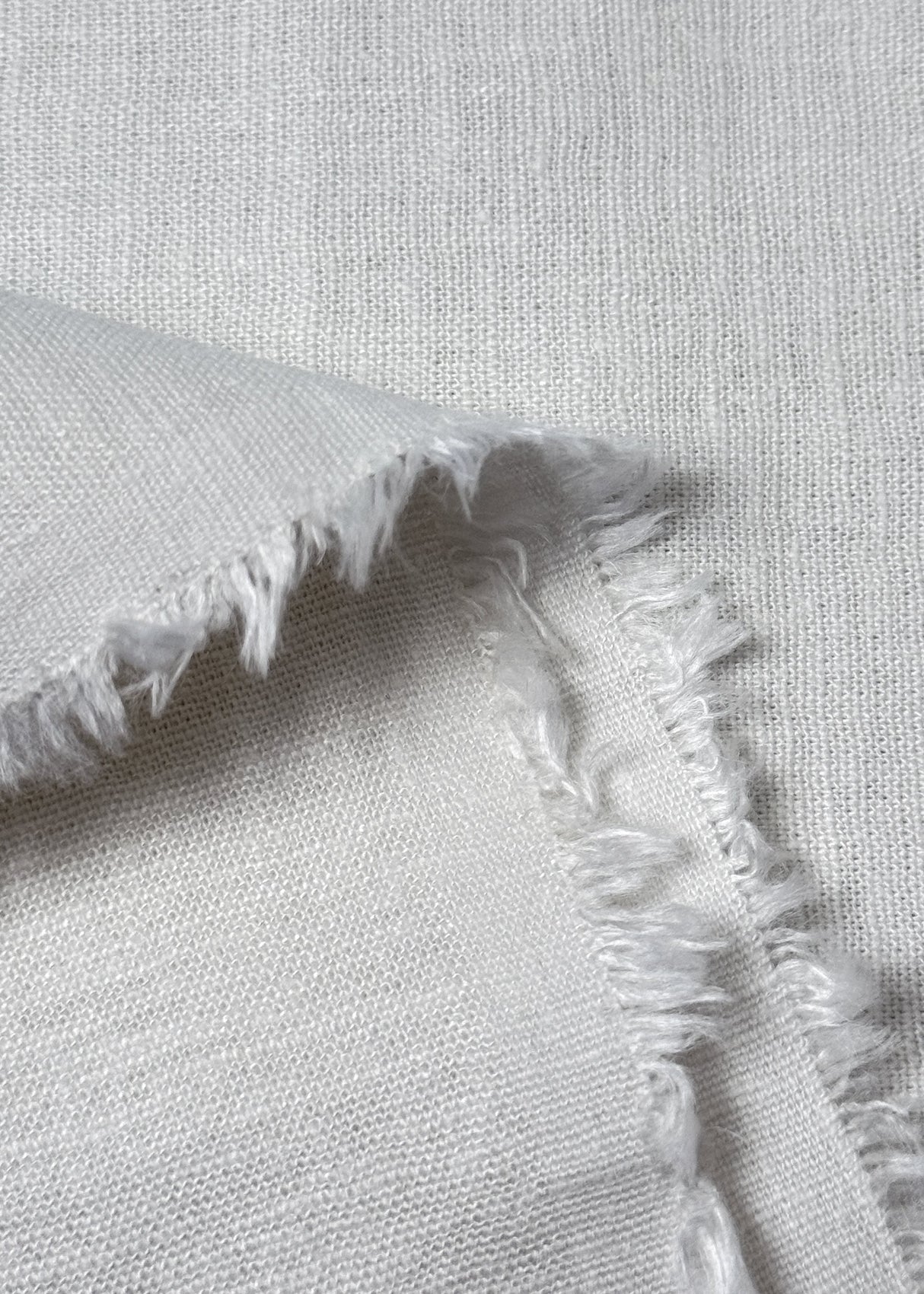 Stretch Linen Cotton Blend Ivory Fabric