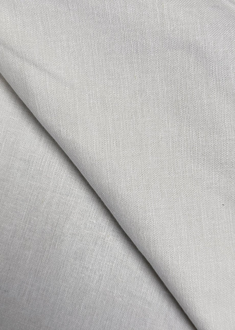 Stretch Linen Cotton Blend Ivory Fabric