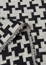 Linen Windmill Interwoven Black Off-White