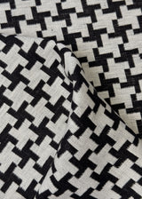 Linen Windmill Interwoven Black Off-White