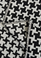 Linen Windmill Interwoven Black Off-White