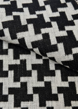 Linen Windmill Interwoven Black Off-White