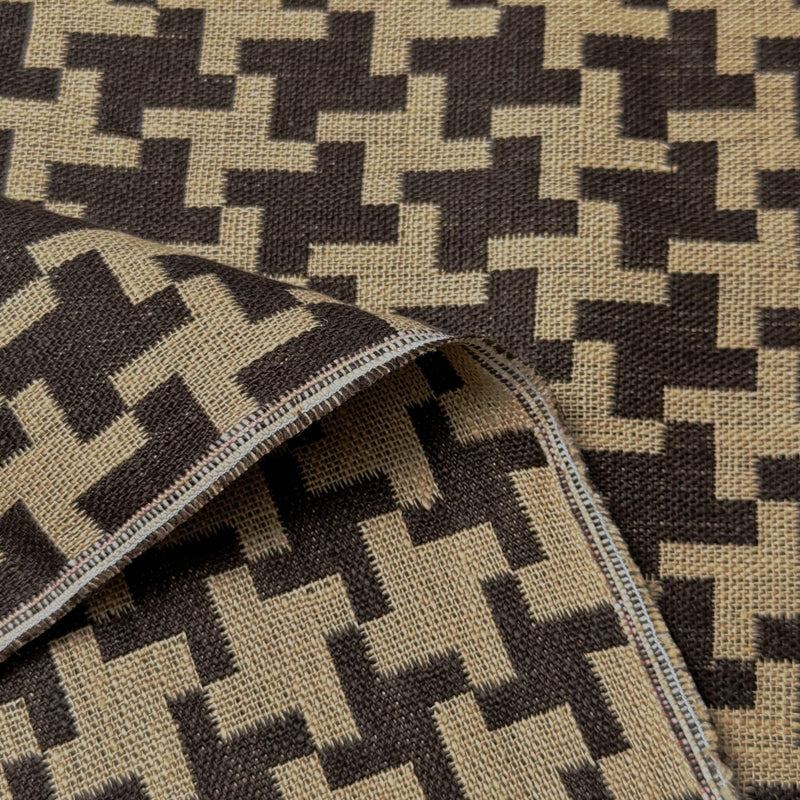 Linen Windmill Interwoven Brown Mocha