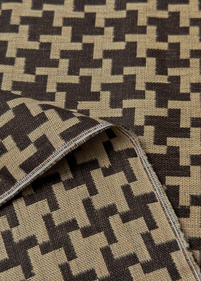 Linen Windmill Interwoven Brown Mocha