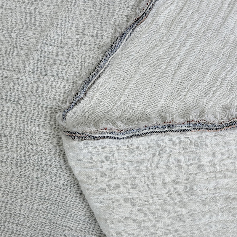Linen Crinkled Gauze Ivory Fabric