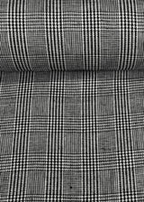 Linen Houndstooth Checker Black Off-White