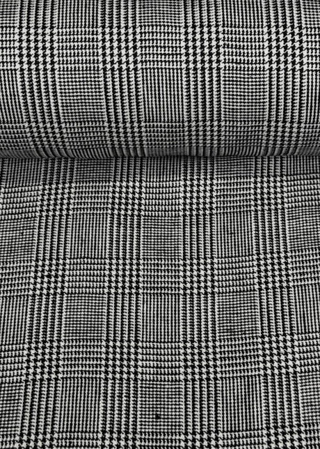 Linen Houndstooth Checker Black Off-White