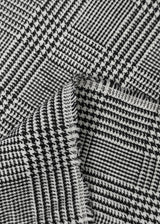 Linen Houndstooth Checker Black Off-White