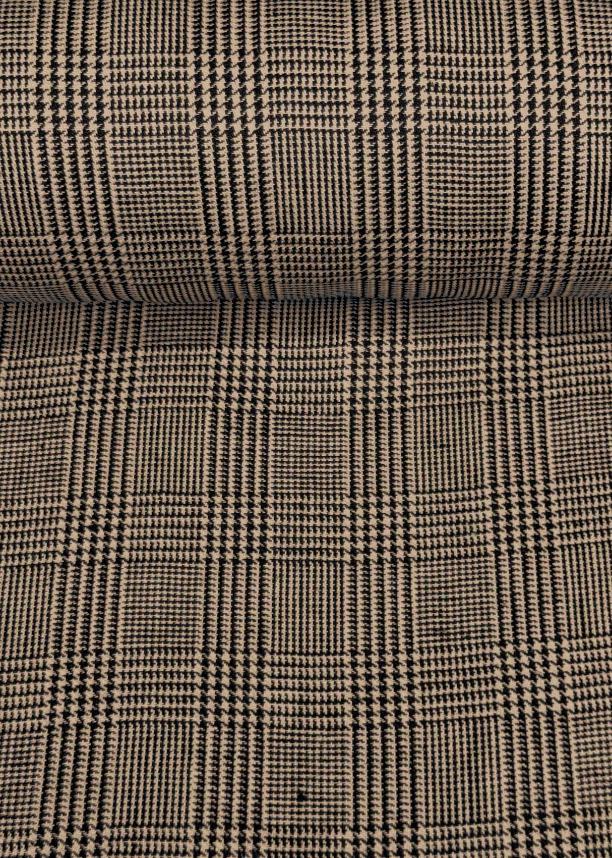 Linen Houndstooth Checker Black Slate