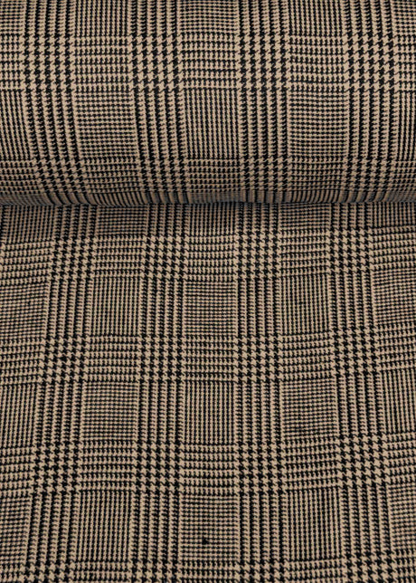 Linen Houndstooth Checker Black Slate