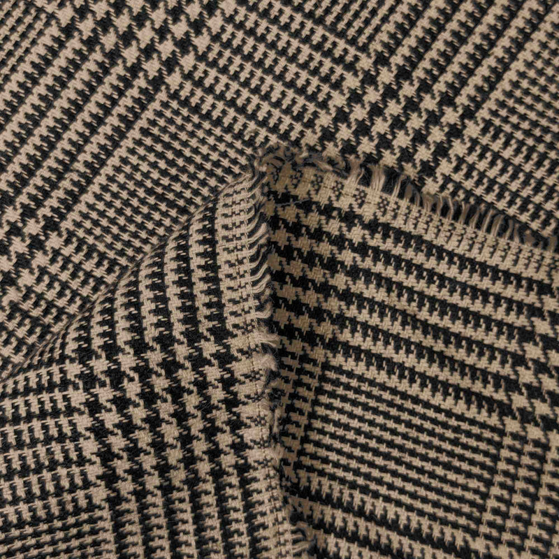 Linen Houndstooth Checker Black Slate
