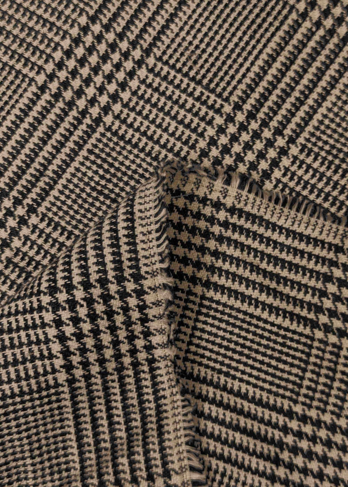 Linen Houndstooth Checker Black Slate