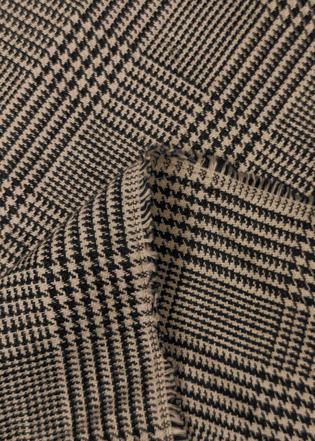 Linen Houndstooth Checker Black Slate