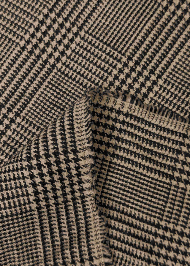 Linen Houndstooth Checker Black Slate