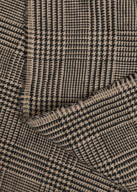 Linen Houndstooth Checker Black Slate