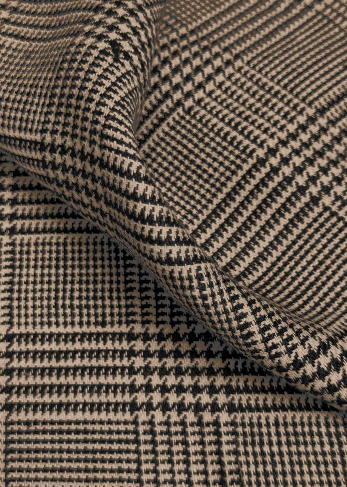 Linen Houndstooth Checker Black Slate