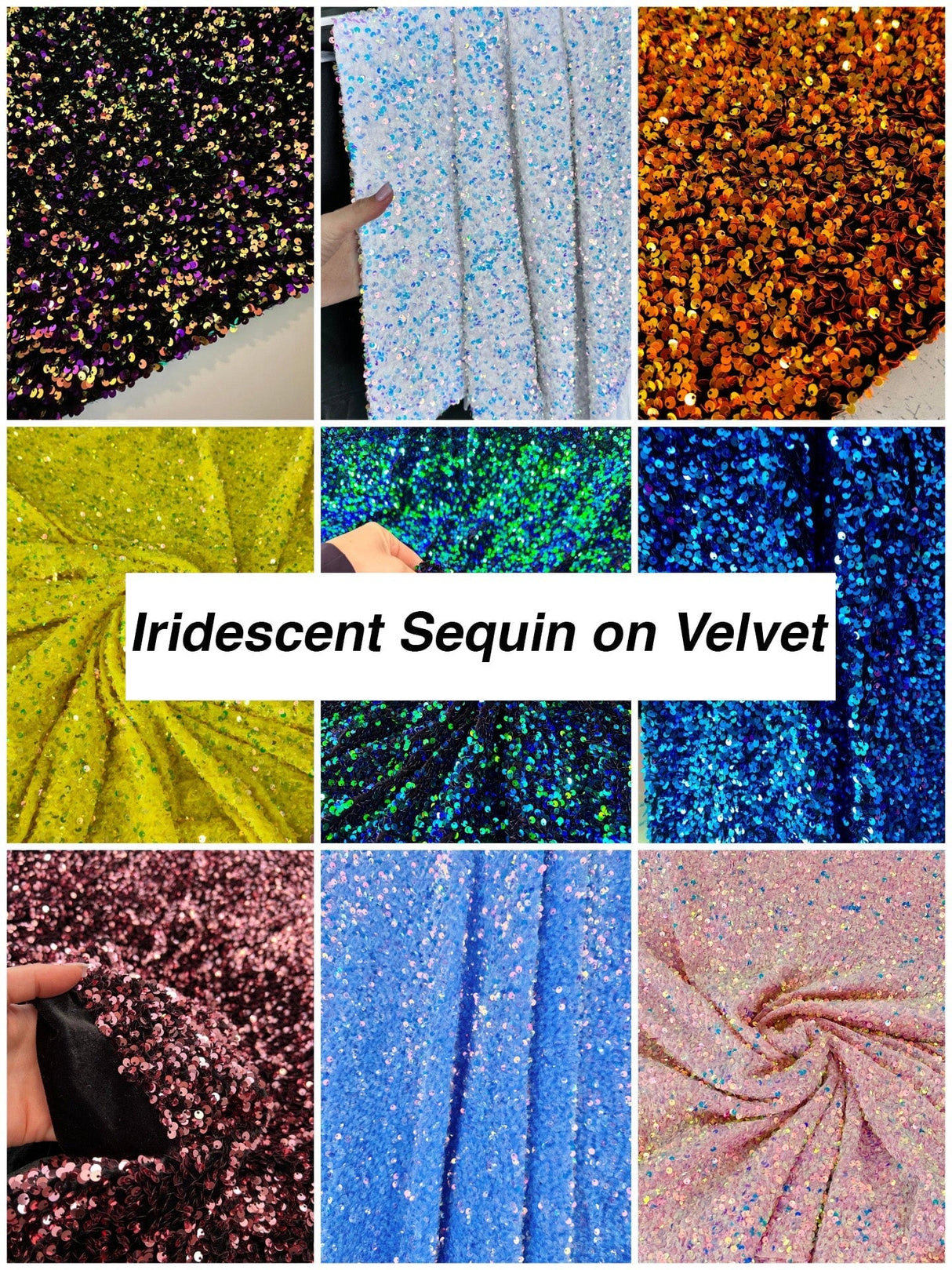 Iridescent Sequin on Velvet
