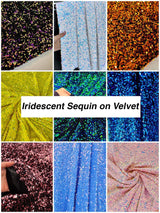 Iridescent Sequin on Velvet