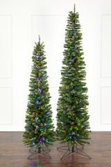 9' Slim Christmas Tree with 700 Color-Changing LED Lights