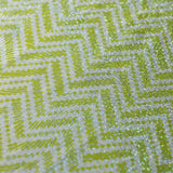 Zig Zag Racer Foil Polyester Spandex Fabric - Sparkly Chevron Foil Print, 58/60" Width (1 Yard)