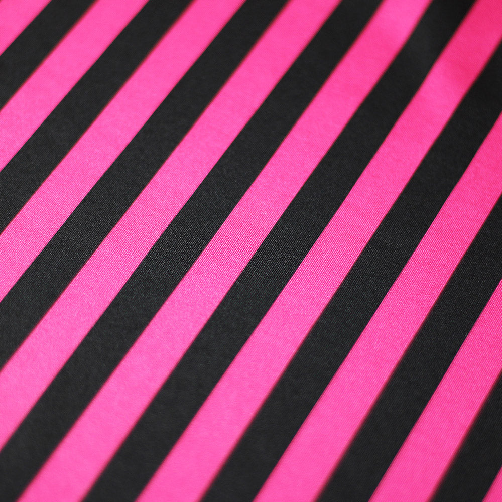 Lucky Stripes Polyester Spandex Fabric - Multi Stripe Print, 58/60" Width (1 Yard)
