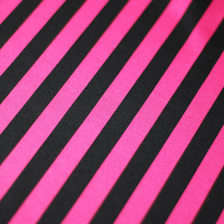 Lucky Stripes Polyester Spandex Fabric - Multi Stripe Print, 58/60" Width (1 Yard)
