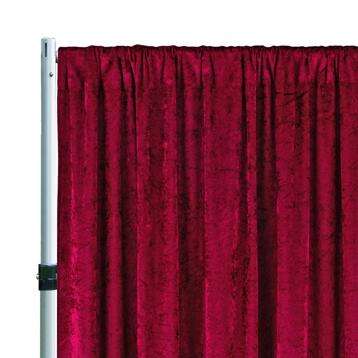 Velvet Backdrop Drape Panel 10 ft x 57 in Burgundy