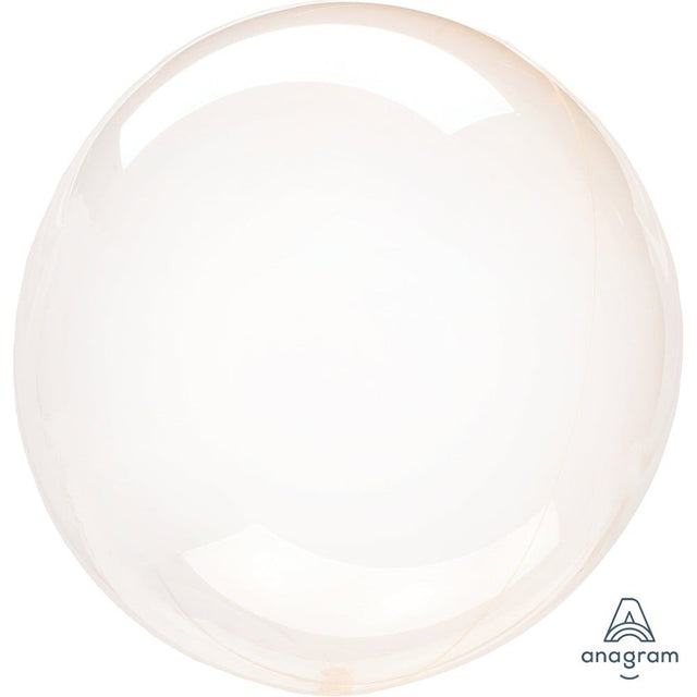 Plastic Balloon Crystal Clearz Petite Orange