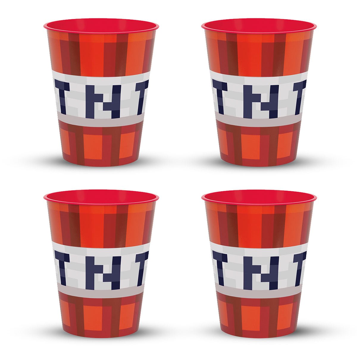 Minecraft Plastic Stadium Cups 4-Pack