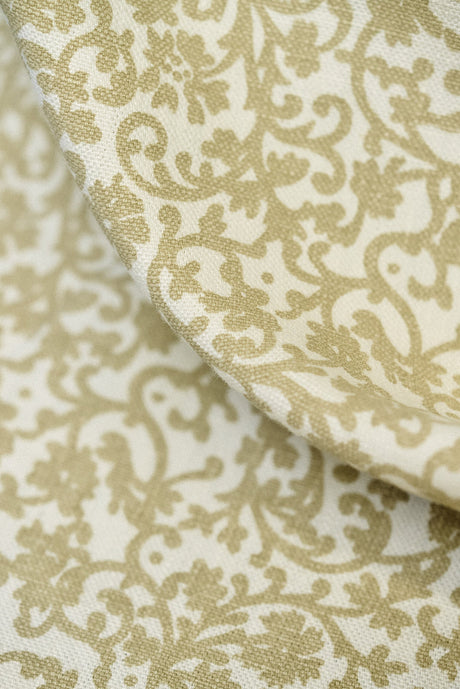 1 Yard Old Europe Sage Print Pure Linen Fabric Heavyweight Printed 58 Inch Width