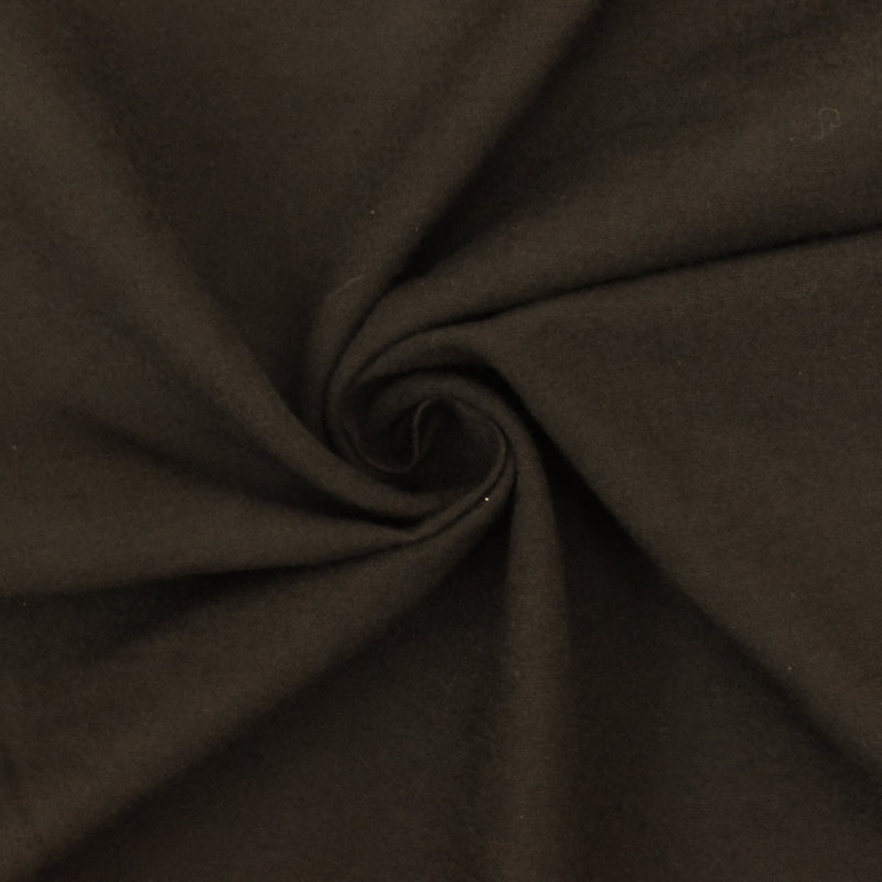 1 Yard Muddy Brown Solid Stretch Brushed Back Poly Poplin Woven Fabric 60 Inches