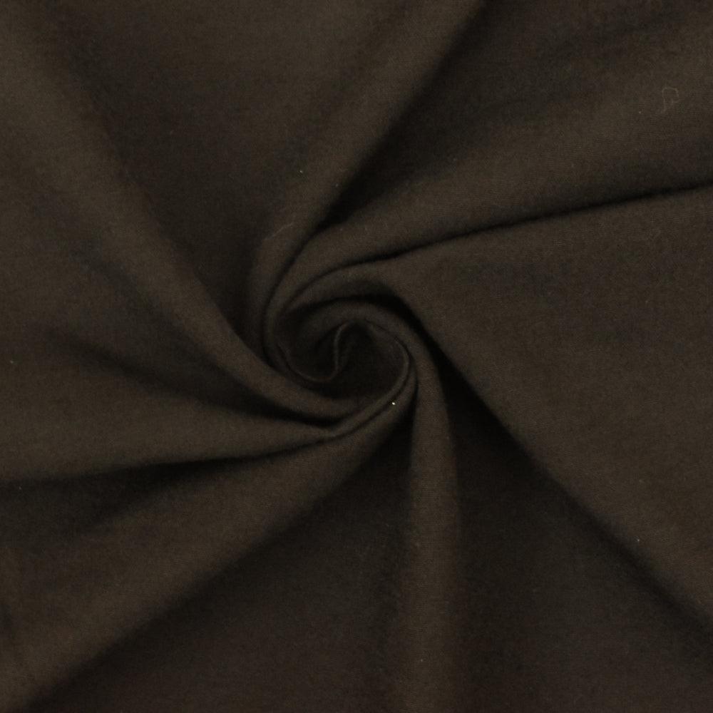 1 Yard Muddy Brown Solid Stretch Brushed Back Poly Poplin Woven Fabric 60 Inches