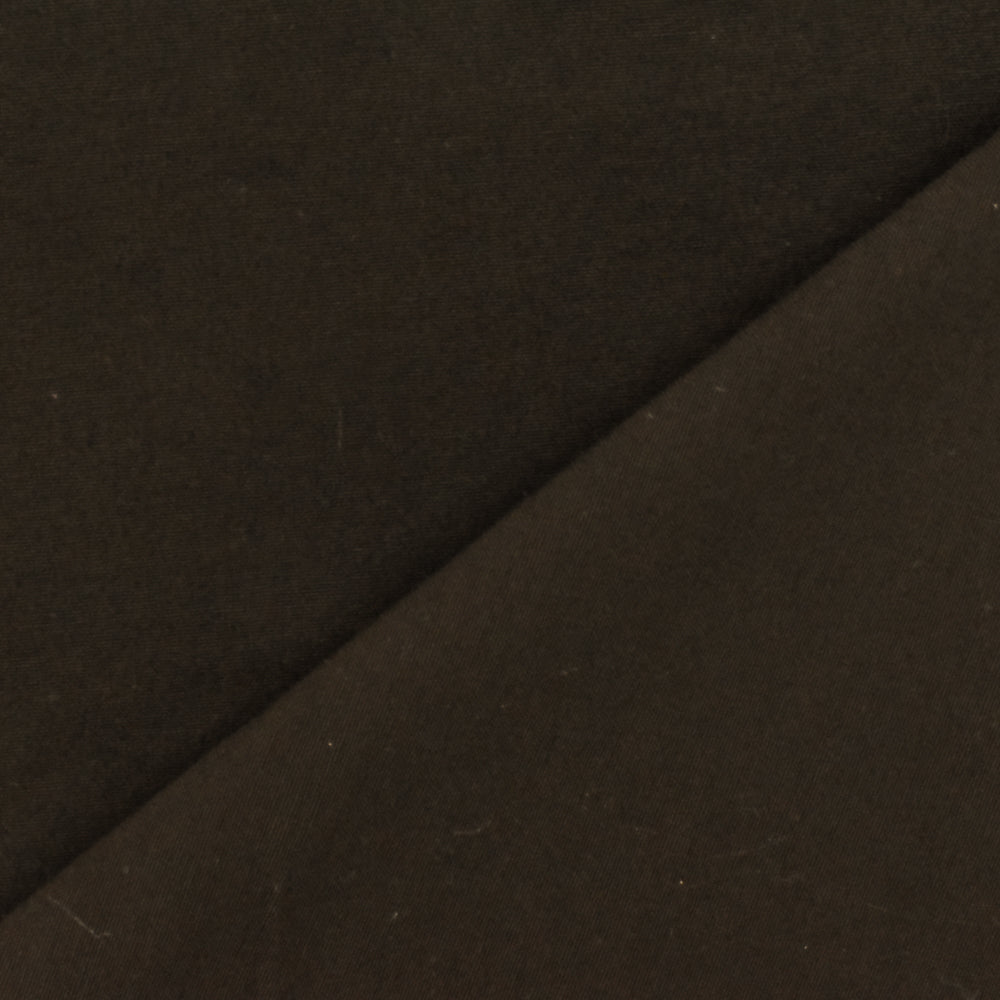 1 Yard Muddy Brown Solid Stretch Brushed Back Poly Poplin Woven Fabric 60 Inches