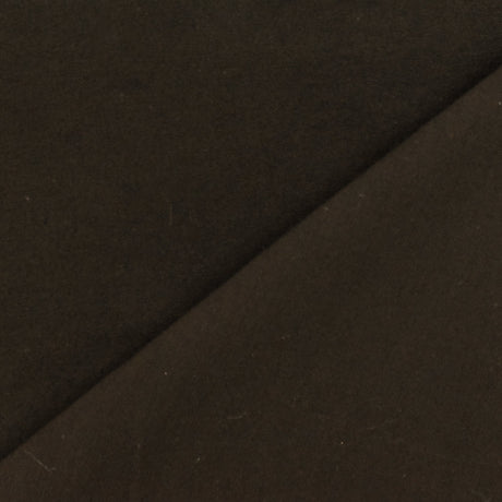 1 Yard Muddy Brown Solid Stretch Brushed Back Poly Poplin Woven Fabric 60 Inches